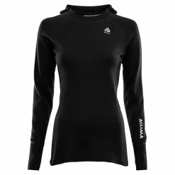 Aclima WarmWool Hoodsweater W's Jet Black