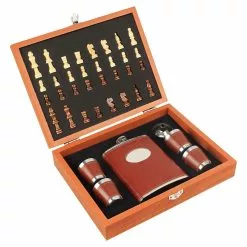 Tonar Hip Flask Set With Chess Board