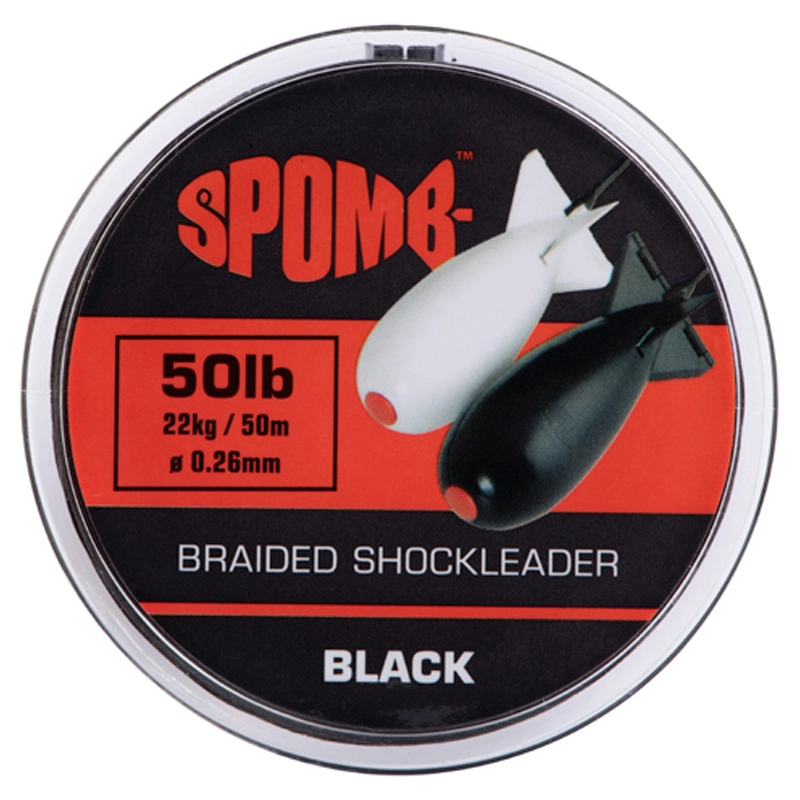 Spomb Braided Leader 22kg/50lb 50m Black 3 Spomb Braided Leader 22kg/50lb 50m Black