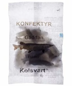 Kolsvart Gäddan Godis